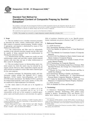 Standardtestmethode für den Bestandteilgehalt von Verbund-Prepregs durch Soxhlet-Extraktion