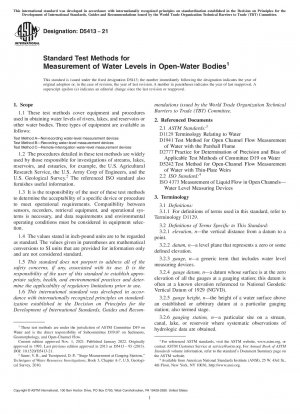 Standardtestmethoden zur Messung des Wasserstands in offenen Gewässern