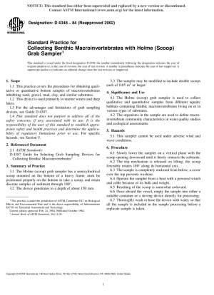 Standardpraxis für das Sammeln benthischer Makrowirbelloser mit dem Home-Grab-Probenehmer (Schaufel).