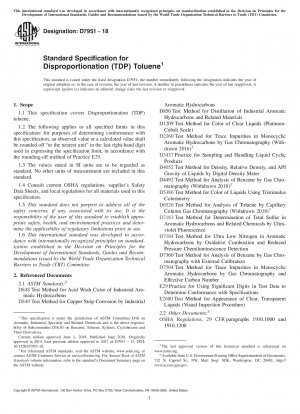 Standardspezifikation für die Disproportionierung (TDP) von Toluol