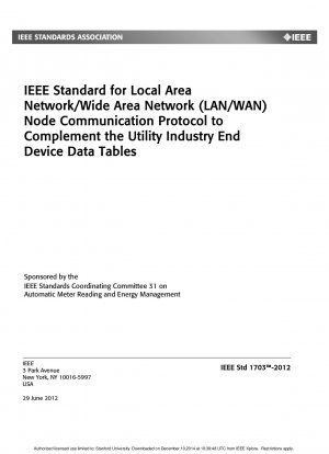IEEE-Standard für LAN/WAN-Knotenkommunikationsprotokoll (Local Area Network/Wide Area Network) zur Ergänzung der Endgerätedatentabellen der Versorgungsindustrie