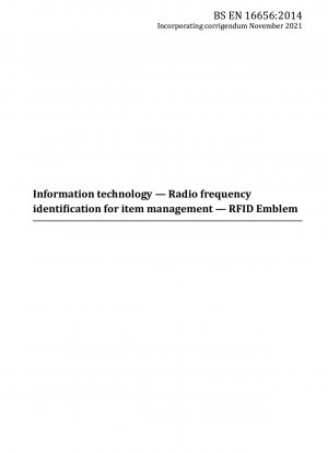 Informationstechnologie – Radiofrequenzidentifikation für die Artikelverwaltung – RFID-Emblem
