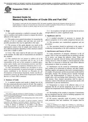 Standardhandbuch zur Messung der Adhäsion von Rohölen und Heizölen