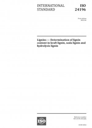 Lignine – Bestimmung des Ligningehalts in Kraft-Lignin, Soda-Lignin und Hydrolyse-Lignin