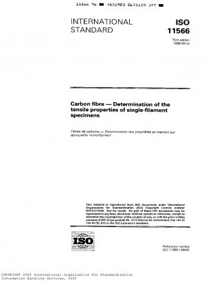 Kohlenstofffaser – Bestimmung der Zugeigenschaften von Einzelfilamentproben