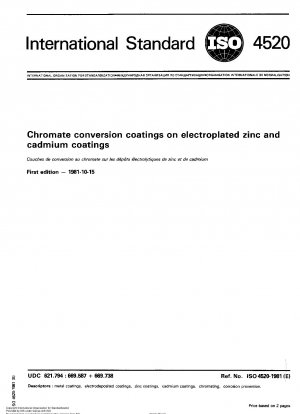 Chromat-Konversionsbeschichtungen auf galvanisierten Zink- und Cadmiumbeschichtungen