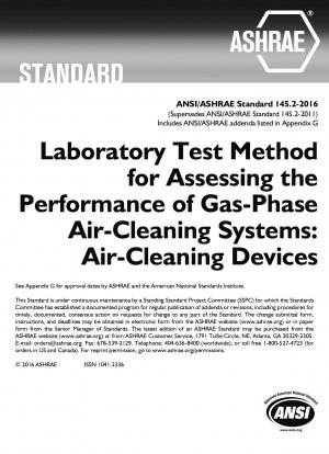 Labortestmethode zur Bewertung der Leistung von Gasphasen-Luftreinigungssystemen: Luftreinigungsgeräte
