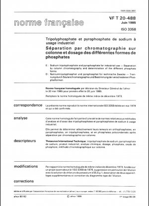 Natriumtripolyphosphat und -pyrophosphat für den industriellen Einsatz. Säulenchromatographische Trennung und Bestimmung der verschiedenen Phosphatformen.