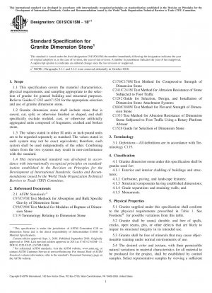 Standardspezifikation für Granit-Dimensionssteine