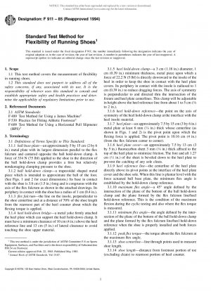 Standardtestmethode für die Flexibilität von Laufschuhen (zurückgezogen 2002)