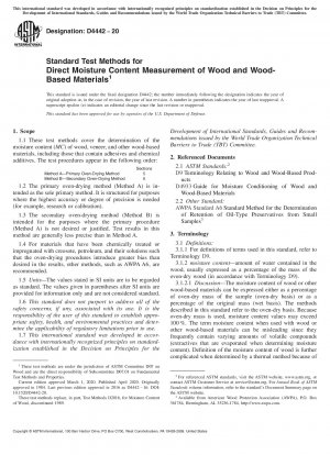 Standardtestmethoden zur direkten Messung des Feuchtigkeitsgehalts von Holz und Holzwerkstoffen