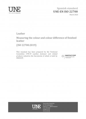 Leder – Messung der Farbe und des Farbunterschieds von fertigem Leder (ISO 22700:2019)