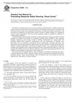 Standardtestmethode zur Bewertung der Reaktionsrobotererkennung: Sehschärfe