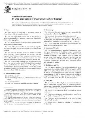 Standardpraxis für die In-vitro-Produktion von Clostridioides difficile-Sporen