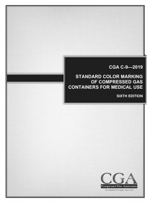 Standardfarbmarkierung von Druckgasbehältern für medizinische Zwecke