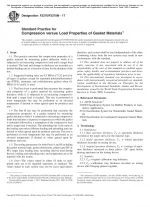 Standardpraxis für Kompressions- und Lasteigenschaften von Dichtungsmaterialien
