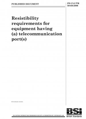 Widerstandsanforderungen für Geräte mit (einem) Telekommunikationsanschluss(en)