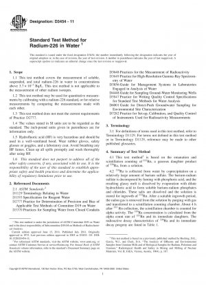 Standardtestmethode für Radium-226 in Wasser