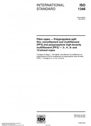 Faserseile – Polypropylen-Spaltfolie, Monofilament und Multifilament (PP2) und hochfestes Polypropylen-Multifilament (PP3) – 3-, 4-, 8- und 12-litzige Seile
