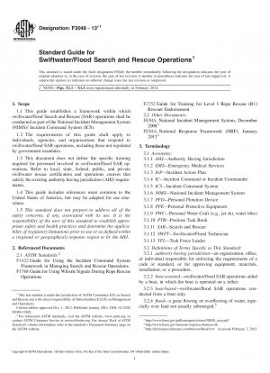 Standardhandbuch für Swiftwater-/Hochwassersuch- und Rettungseinsätze