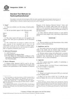 Standardtestmethoden für Hydroxyethylcellulose