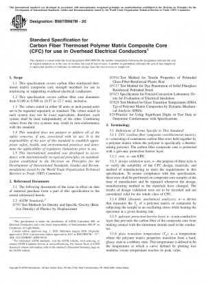 Standardspezifikation für einen Kohlefaser-Duroplast-Polymer-Matrix-Verbundkern (CFC) zur Verwendung in elektrischen Freileitern