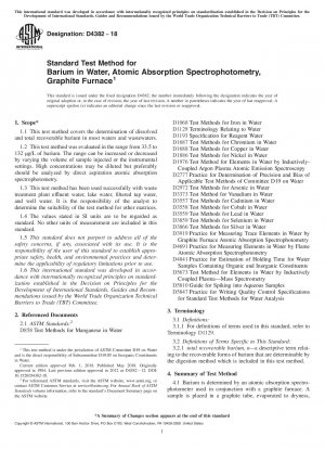 Standardtestmethode für Barium in Wasser, Atomabsorptionsspektrophotometrie, Graphitofen