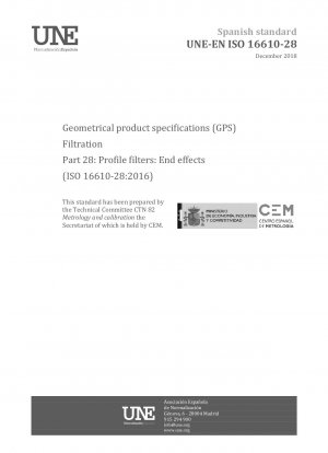 Geometrische Produktspezifikationen (GPS) – Filtration – Teil 28: Profilfilter: Endeffekte (ISO 16610-28:2016)