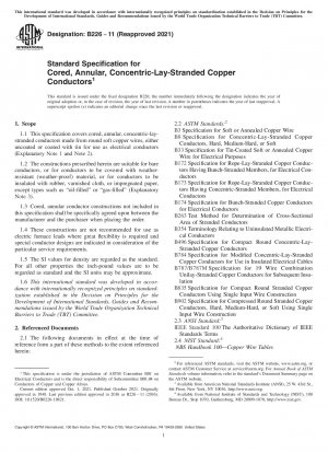 Standardspezifikation für ringförmige, konzentrisch gelegte Kupferleiter mit Kern