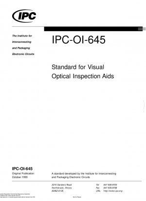 Norm für visuelle optische Inspektionshilfen
