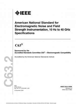 Amerikanischer nationaler Standard für elektromagnetische Störungen und Feldstärkeinstrumente, Spezifikationen für 10 Hz bis 40 GHz
