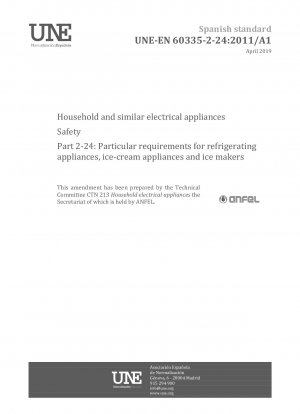 Sicherheit elektrischer Geräte für den Hausgebrauch und ähnliche Zwecke – Teil 2-24: Besondere Anforderungen für Kühlgeräte, Speiseeisgeräte und Eisbereiter