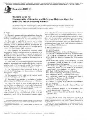 Standardhandbuch für die Homogenität von Proben und Referenzmaterialien, die für inter- und intralaboratorische Studien verwendet werden