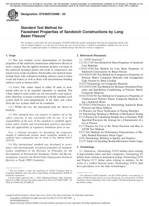 Standardtestverfahren für die Eigenschaften der Deckschicht von Sandwichkonstruktionen durch Langbalkenbiegung
