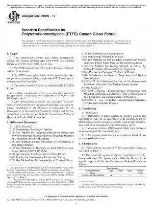 Standardspezifikation für mit Polytetrafluorethylen (PTFE) beschichtetes Glasgewebe