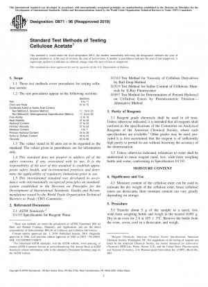 Standardtestmethoden zum Testen von Celluloseacetat