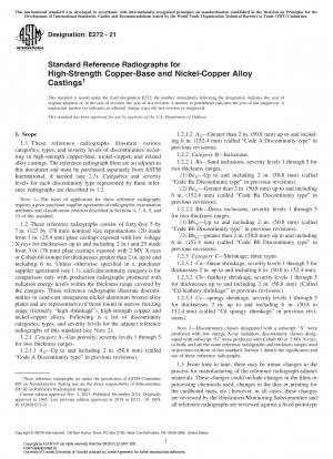 Standard-Referenzröntgenaufnahmen für hochfeste Gussteile auf Kupferbasis und Nickel-Kupfer-Legierungen