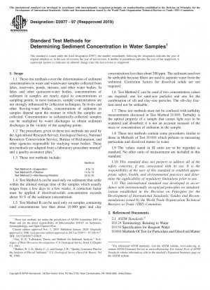 Standardtestmethoden zur Bestimmung der Sedimentkonzentration in Wasserproben