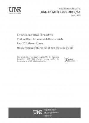 Elektrische und optische Faserkabel – Prüfverfahren für nichtmetallische Werkstoffe – Teil 202: Allgemeine Prüfungen – Messung der Dicke nichtmetallischer Ummantelungen