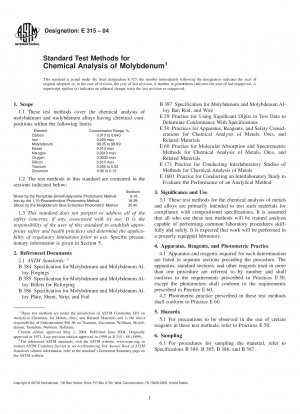 Standardtestmethoden für die chemische Analyse von Molybdän