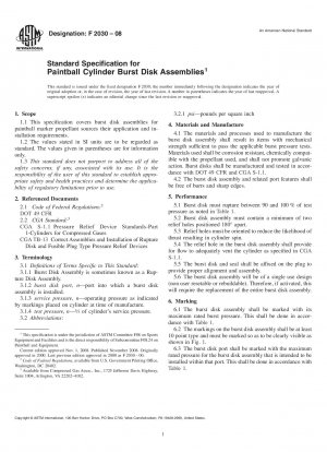 Standardspezifikation für Paintball-Zylinder-Berstscheibenbaugruppen