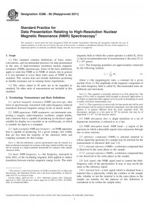 Standardpraxis für die Datenpräsentation im Zusammenhang mit der hochauflösenden Kernspinresonanzspektroskopie (NMR).