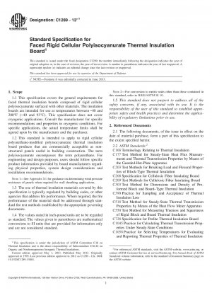 Standardspezifikation für starre, zellulare Polyisocyanurat-Wärmedämmplatten