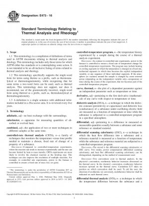 Standardterminologie in Bezug auf thermische Analyse und Rheologie