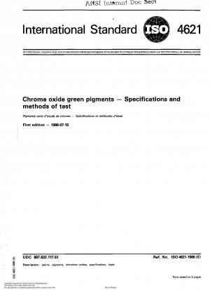 Chromoxidgrünpigmente; Spezifikationen und Testmethoden