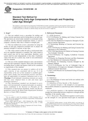 Standardtestmethode zur Messung der Druckfestigkeit im frühen Alter und zur Prognose der Festigkeit im späteren Alter