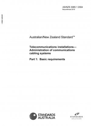 Telekommunikationsanlagen Verwaltung von Kommunikationsverkabelungsanlagen Teil 1: Grundlegende Anforderungen