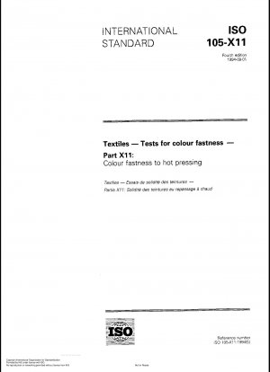 Textilien – Prüfungen auf Farbechtheit – Teil X11: Farbechtheit beim Heißpressen
