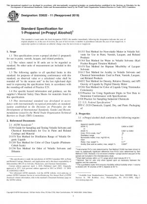 Standardspezifikation für 1-Propanol (n-Propylalkohol)