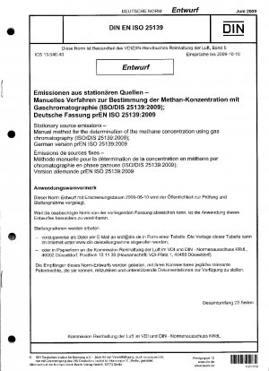 Handbuch der Methoden zur Bestimmung der Methankonzentration mittels Gaschromatographie aus Emissionen stationärer Quellen (Entwurf)
